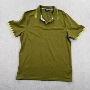 Ben Sherman Olive Green Polo with Yellow Contrast Trim